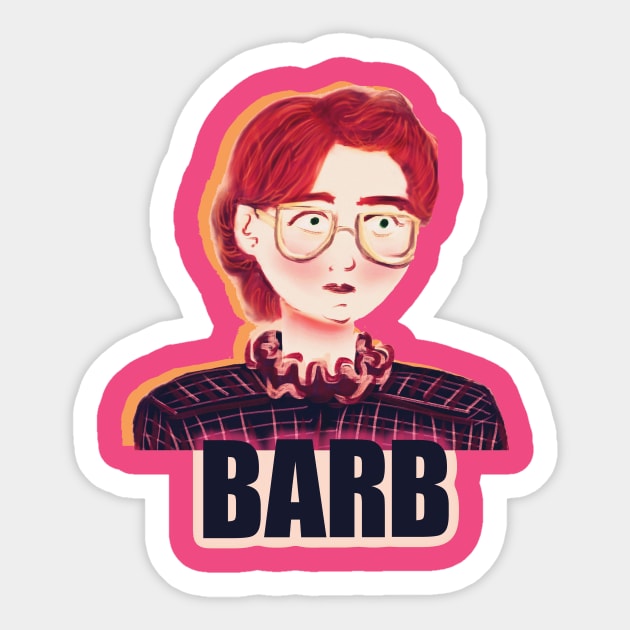 Barb Sticker by minniemorrisart